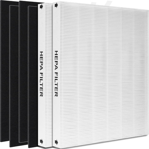 AP-1512HH True HEPA Replacement Filter, Compatible with Coway Airmega AP-1512HH, 2 HEPA Filters + 4 Odor Pre-filters