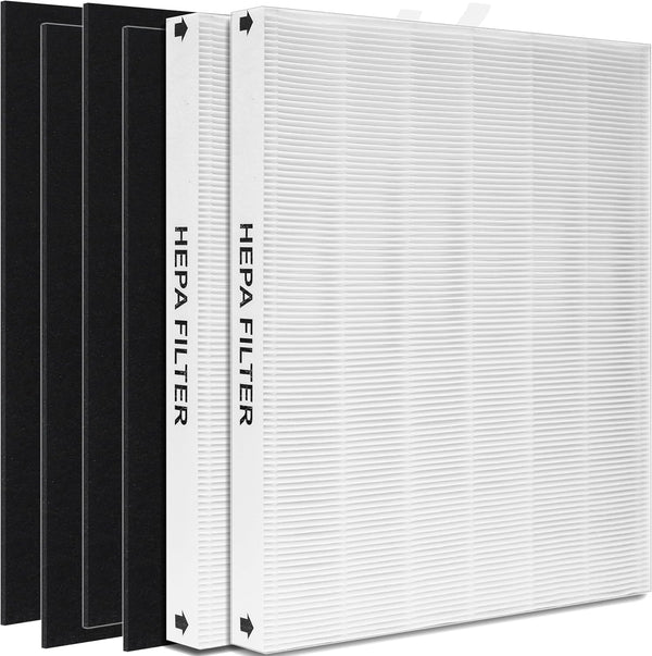 AP-1512HH True HEPA Replacement Filter, Compatible with Coway Airmega AP-1512HH, 2 HEPA Filters + 4 Odor Pre-filters
