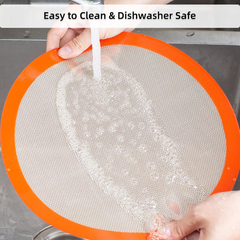 Round Silicone Baking Mats for 12 Inch Pizza Pan, Non-Stick Reusable Liner for Rolling/Cooling Rack