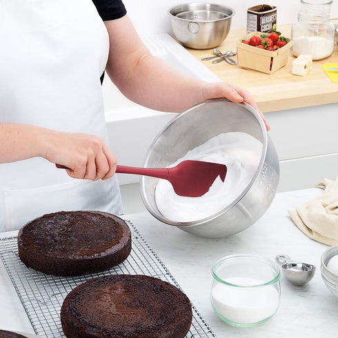 Tovolo Flex-Core Silicone Spatula, Ergonomic Handle, Heat-Resistant Rubber, BPA-Free & Dishwasher Safe Baking Tool