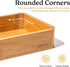 SMIRLY 5-Piece Bamboo Kitchen Drawer Organizer Set for Multi-use Storage Box for Utensils and More