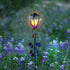 45" Alpine Corporation H Outdoor Solar Hot Air Balloon Spinning Garden Stakes with LED Lights, Blue/Purple