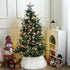 25'' Christmas Tree Collar, White Christmas Tree Ring for Artificial Trees, Faux Fur Plush Trees Collar Farmhouse