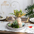 Hanobe Decorative Tray for Coffee Table: Round Candle Plate Holder Centerpieces for Dining Room Kitchen - Wooden