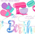 Baking Birthday Party Banner, Little Bakers Birthday Decoration for Girls, Macaron Party Supplies