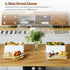 AUGOHCMIL Countertop Bread Box for Kitchen - Metal Bread Storage with Bamboo Cutting Board Lid & Bread Knife, Corner