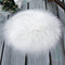 Molain Faux Fur Chair Pad - Faux Fur Rugs 12 inch Square Cover Seat Fuzzy Cushion for Living Bedroom Sofa, White