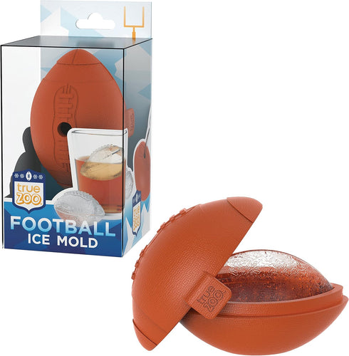 Football Ice Mold Silicone 2 Inch Ice Sphere Maker, Dishwasher Safe, Set of 1 for Sports Fans