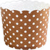 50-Pack Paper Baking Cups, Greaseproof Disposable Cupcake Muffin Liners (Large, Chocolate Brown Polka Dots) by BAKE-IN-CUP