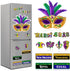 Mardi Gras Magnets Decorations, Refrigerator Magnets for Kitchen, Carnival Fridge Stickers and Dishwasher Cover