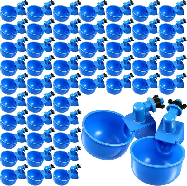 Tanlade 50 Packs Chicken Waterer Chicken Feeder, Automatic Waterer Kit for Poultry