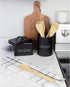 AuldHome Farmhouse Enamelware Recipe Box (Black) for 4 x 6 Inch Recipe Cards