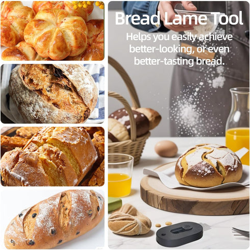 Magnetic Bread Lam Dough Scoring Tool with 15 Razor Blades, Professional Slashing Tool for Sourdough Baking