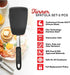 UpGood Silicone Turner Set, 600ºF Heat Resistant Kitchen Spatulas, Large & Small with Flexible Stainless Steel