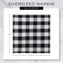 DII Cotton Napkin Set, 20x20, Little Buffalo, 6 Piece, Machine Washable Everyday Basic