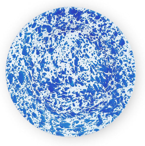 Dinner Plate, 10.25 inch, Blue/White Splatter by Enamelware