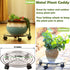 3 Packs 13" Large Metal Plant Caddy with Wheels Heavy-duty Wrought Iron Rolling Plant Stands with Casters Plant Dolly