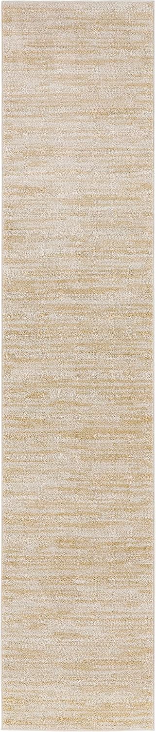 2'2" 10' (10' Nourison Home Nourison Essentials Ivory Gold x Area Rug - Easy Clean, Non Shedding, Bed Room, Living