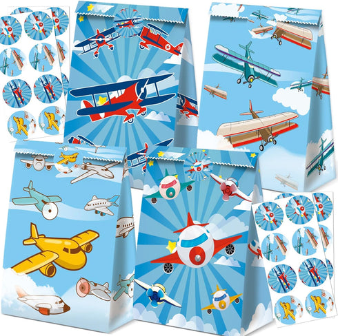 24Pcs Plane Party Bags Airplane Birthday Party Supplies Planes Party Decorations Airplane
