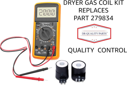 279834 Dryer Gas Valve Ignition Solenoid Coil Kit - Premium Replacement Part by DR Quality Parts