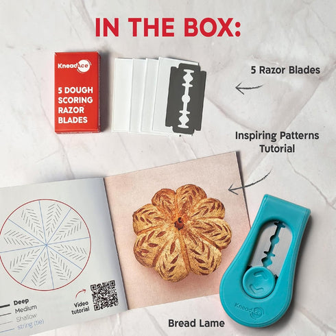 5 KneadAce Upgraded Extractable & Magnetic Bread Lame Dough Scoring Tool - Professional Sourdough scoring tool