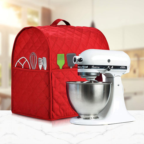 Stand Mixer Cover for Kitchenaid Mixer, Fits All Tilt Head & Bowl Lift Models, Soft, Not Easy to Fade, Red