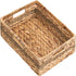 StorageWorks Large Rectangular Wicker Basket - Water Hyacinth and Seagrass Storage Basket with Built-in Handles, 1 Pack
