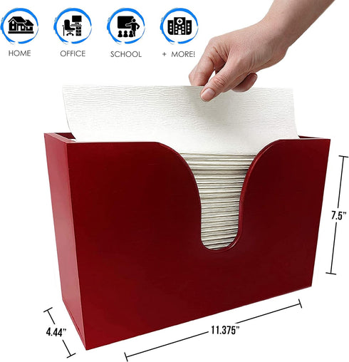 Countertop Bamboo Paper Towel Dispenser, Paper Towel Holder Wall Mount & for Kitchen and Restroom Decor - Holds