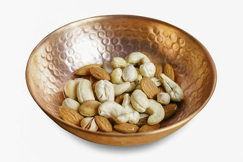 GoCraft Pure Copper Decorative Bowl, Hammered Finish for Nuts, Salad, Fruits & Kitchen Serving, 5"