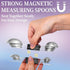 Magnetic Measuring Spoons Set of 8 with Leveler, Stainless Steel Metal Measuring Spoon for Dry and Liquid Ingredients