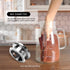 68oz Aofmee Glass Pitcher with Lid, Water Pitcher with Handle and Precise Scale Line, Stainless Steel Iced Tea Carafe