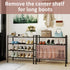 4-Tier Closet,Entryway, 4 Shoe Rack,Metal Simple Narrow Shoe Storage Organizer Shelf for Bedroom,Garage (Black, Tier)
