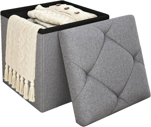 ZEUKMXOO Storage Ottoman Footrest Stool Small Ottoman with Storage,35 Inches Foldable Ottomans Foot