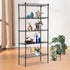 FDW 5 Tier Pantry Shelves, Adjustable Storage Rack Metal Shelf NSF Units for Kitchen, Garage, Small Places, Black