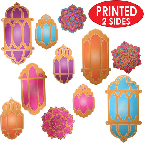 Foil Lantern & Mandala Cutouts Pack of 2