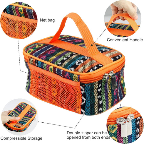 6Pcs Stainless Steel Spice Shaker Set with Travel Bag, Camping Spice Kit for Home or Outdoor Use