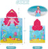 Catalonia Mermaid Hooded Bath Towel for Girl 2-6 Years Old, 100% Cotton Swim Poncho Towel, Sand Proof Beach Pool Towel