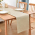 Farmhouse Rustic Table Runner Beige Faux Linen Double Layer Table Runners Thick