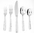Fortessa Lucca Faceted 18/10 Stainless Steel Flatware Serving Spoon - 9-Inch