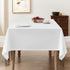 Jayrma 55 55 Inch 4 White Square Tablecloth x Small White Linen Table Cloth for Foot Square Table Wrinkle Resistant