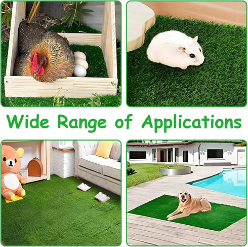 4 11.8 23.6 kathson Pcs Washable Chicken Nesting Pads, X in Artificial Grass Turf Rug Cuttable Chicken Coop Liner