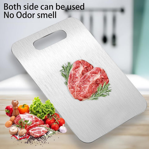 FARGEPENN -100% 304 Set (15.4 11 Inch) Titanium Cutting Board Pure Titanium Cutting Boards for Kitchen, Food Grade