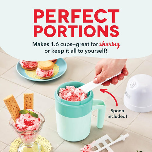 Frozen 1.6 Dash My Pint Ice Cream Maker - Compact & Convenient Single-Serving Ice Cream Maker - Makes Gelato, Sorbet
