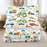 Set (68x86 Inch), 2 Sets 1 Peopleareok Construction Comforter Twin Pieces Construction Excavator Tractor Bedding