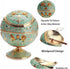 K COOL Windproof Ashtray with Lid - Metal Portable Cigarettes Ashtray for Outdoors Indoors - Hand Stamped Pattern (Jade