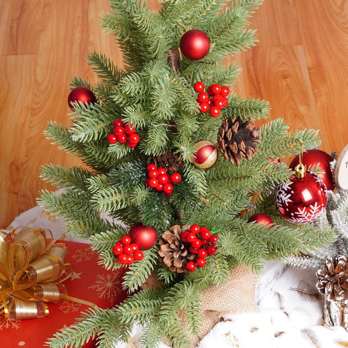 Lystaii 200pcs 10 mm Artificial Holly Berries Mini Christmas Fake Berries with Wire Stems Artificial Berry Fake Berry