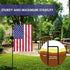 YEAHOME Garden Flag Holder Stand, 6mm Weather-Proof Black Metal Flagpole with Tiger Clip and Rubber Stopper