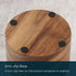 KITCHENDAO Acacia Wood Salt Cellar Bowl Box with Built-in Spoon, Elegant Kitchen Salt Container with Swivel Magnetic