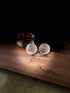 Golf Ball Whiskey Chillers and Pouch for Freezer, Set of 2 Crystal Glass Whiskey Stones for Chilling