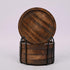 Mango Wood Coasters for Drinks with Iron Holder Stand, Set of 5 for Tabletop Protection